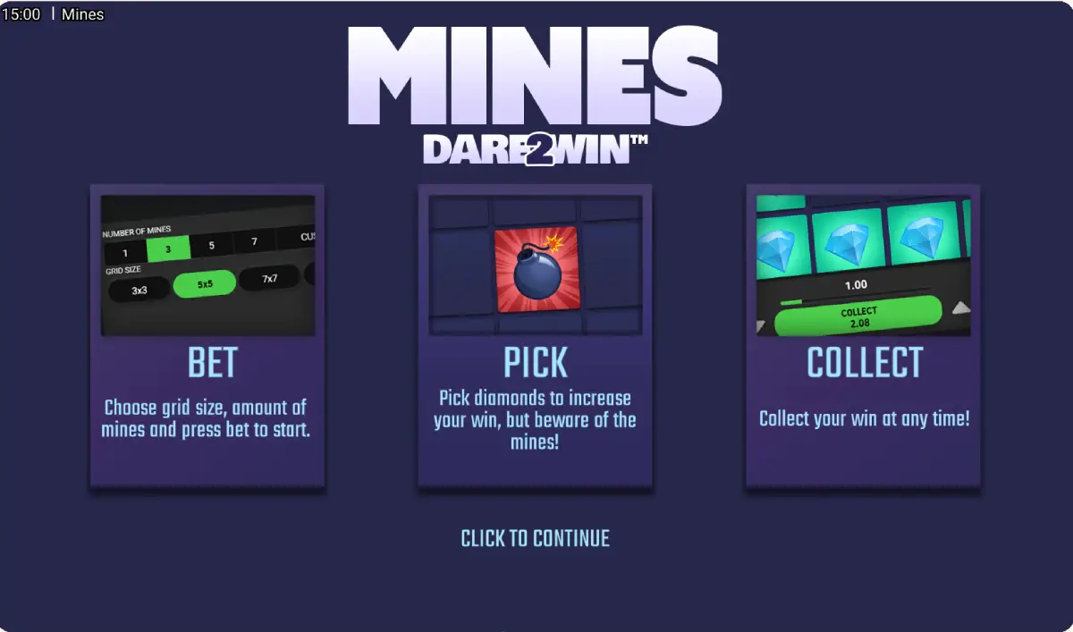 Mines by Hacksaw Gaming slot on a 5×5 grid