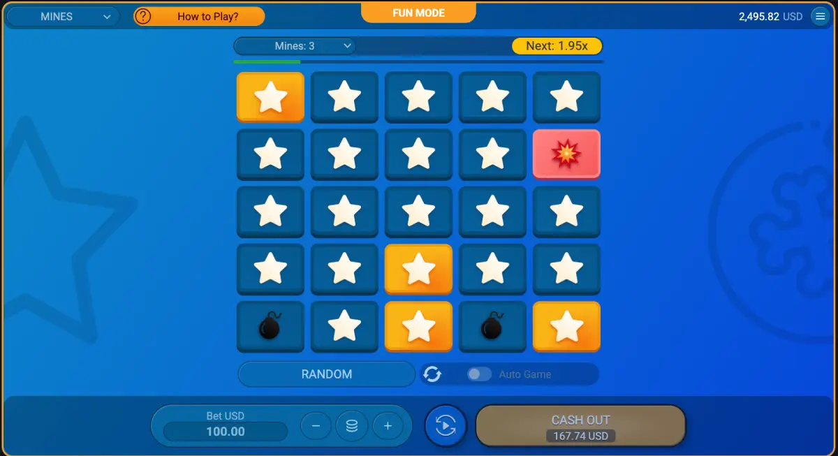 Mines Spribe slot random pick and autoplay controls Mines Spribe slot random pick and autoplay controls