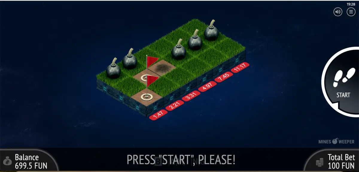 Minesweeper BGaming maximum multiplier x15.11