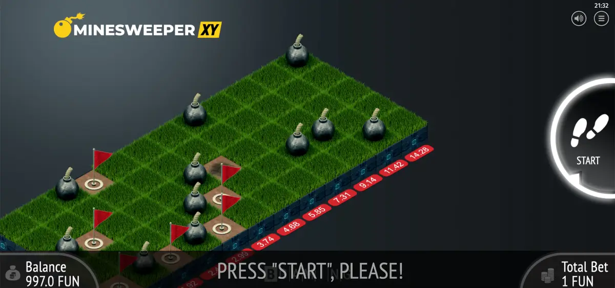 Minesweeper XY how to start, choose safe cells, collect