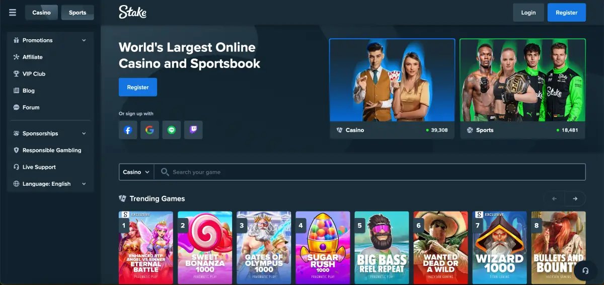 Stake Mines overview with 5x5 grid and cash out button