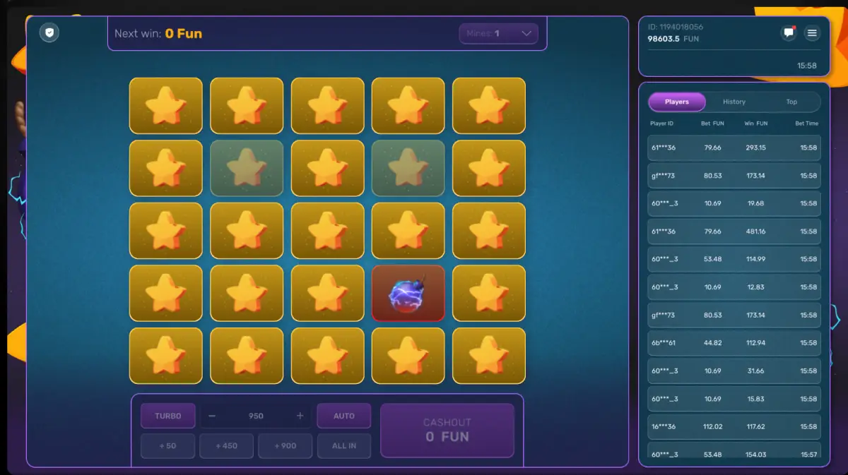 Turbo Mines Galaxsys slot where to play licensed operators